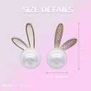 Cute Easter Earrings for Women, Trendy Statement Bunny Pearl Stud Earrings, Easter Outfits & Shirt Accessories for Women