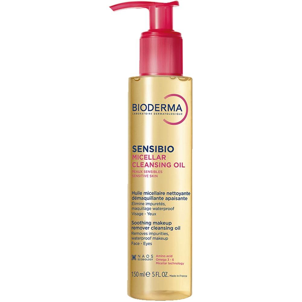 Bioderma Sensibio Micellar Cleansing Oil, 1st Ecobiological Micellar Formula Gentle Face Cleanser That Deeply Cleanses (4.98 Fl Oz (Pack of 1))