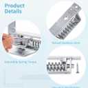 Double Action Spring Hinge, Includes Cover Plates, Stainless Steel Spring Pivot Hinge for Wood Door, Self-Closing Door Hardware with Adjustable Telescoping Shaft