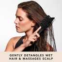 The Hair Edit Detangle & Massage Brush Wet & Dry Brush With Ergonomic Paddle, Non Slip Grip Scalp Massager with Soft Flexible Bristles, Anti-Breakage Hairbrush for Thick, Curly, Straight, Fine Hair