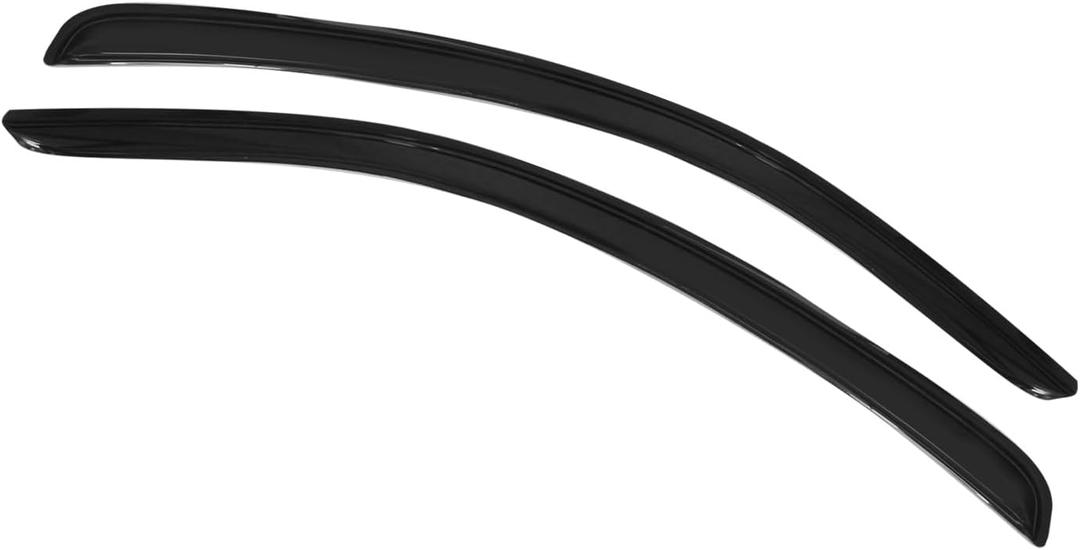 Window Visor Compatible with 2010-2014 Ford Mustang Coupe(Not Fits Convertible), Acrylic Smoke Tinted 2PCS Sun Rain Shade Guard Wind Vent Air Deflector by IKON MOTORSPORTS, 2011 2012 2013