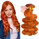 Color 350 Human Hair Bundles Ginger Body Wave Bundle 16 18 20 inch Mixed Length 3 Bundles Ginger Copper Hair Extensions