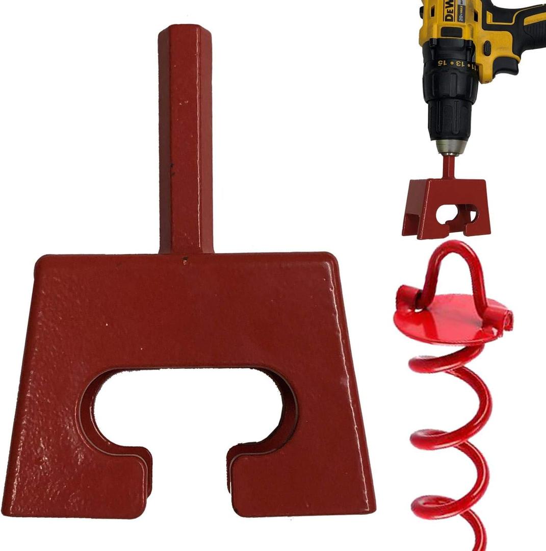Keyfit Tools Ground Anchor Speed Staker Drill in Your Heavy Duty Spiral Ground Anchors in Seconds. Multi Functional Works On Dog Ties Tree Anchors Screw in Tent Stakes Solid Steel