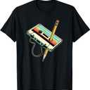 80s 90s Retro Party Costume Nostalgia Cassette T-Shirt,small