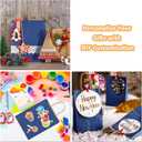 BagDream Navy Blue Gift Bags 8x4.25x10.5 100Pcs Kraft Paper Bags with Handles Bulk Medium Size for Shopping, Party Favor, Retail Merchandise Grocery Paper Sacks