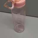 Water Bottle BPA Free Tritan with Time Markers, 30oz Large Durable Gym Plastic Bottle for Fitness, Outdoor Enthusiasts, Leakproof Clear Pink (Pack of 1)