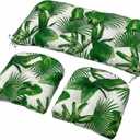 Wicker Chair Cushions Set, 2 U-Shaped Cushions & 1 Loveseat, Waterproof Outdoor Loveseat Cushion for Patio Furniture, Settee Bench Pad All Weather,FreshLeaf