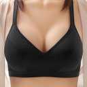 Bra for Women Comfortable Lift Full Coverage Back Fat Bras Wireless High Support Bras Large Breasts Push Up Bralette, Large