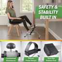 Under Desk Exercise Bike Pedal Exerciser Mini Stationary Cycle with Adjustable Resistance, Calorie Tracker & Foldable Design Compact Pedal Machine for Home, Office, or Physical Therapy by Wakeman
