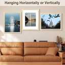 LUCKYLIFE 16x20 Picture Frame, Natural Solid Wooden Poster Frames for Wall, Display 11x14 with Mat or 16x20 Without Mat, 1 Pack