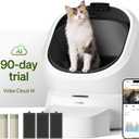 PETLIBRO Automatic Litter Box with AI-Camera Waste Analysis & 90-Day AI Trial, Open-Top Self Cleaning Litter Box for Large Cats with Multi-Cats Recognition, Weight & Usage Tracking, Auto Odor-Control