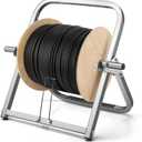 Hicarer Durable Single Axle Cable Caddy 13 x 16 Inch Wire Spool Rack Holder Commercial Industrial Steel Wire Rack Dispenser for Cable Reels Dispenser up to 100 lb Capacity