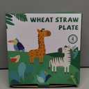 Wheat Straw Dinner Plates Set 10 Inch Reusable Unbreakable Microwave & Dishwasher Safe Plates for Kitchen 4 PCS - Mondrian