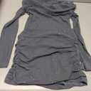 Uni Clau Women Sexy Off Shoulder Sparkly Mini Dresses Long Sleeve Bodycon Ruched Y2K Dress Mesh Birthday Party Club Dress Large