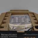 Mueller Retro Toaster 4 Slice with Extra Wide Slots Bagel, Defrost, and Cancel Function, 6 Browning Levels, Dual Independent Controls, Removable Crumb Tray and High Lift Levers, Beige