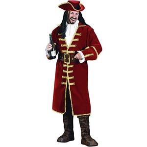 Captain Blackheart Adult Halloween Costume, Red,Medium