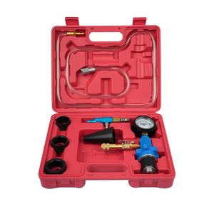 Cooling System Vacuum Purge Radiator Coolant Refill Tool Kit, Automotive Water Tank Pneumatic Vacuum Antifreeze Change Filler Set, with 4 Sizes Adapter Hose for Car Van SUV Truck