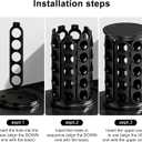 CEHNCEH K Cup Holder, Coffee Pods Holder Storage Organizer Stand Carousel Compatible with 40 Keurig K-Cup Pods, Home or Office Kitchen Counter (Black)