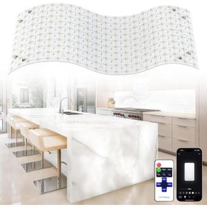 4 Pack LED Backlight Sheet, 24V 36W 6000K White Flexible Led Panel Lights with Alexa & APP Remote Control Dimmable Backlit Light 19.7X9.7 Inch for Translucent Stone/Marble/Onyx/Quartz Countertop