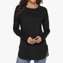 Newchoice Women's Casual Batwing Long Sleeve T Shirt Round Neck Basic Loose Tunic Tops.Size XL