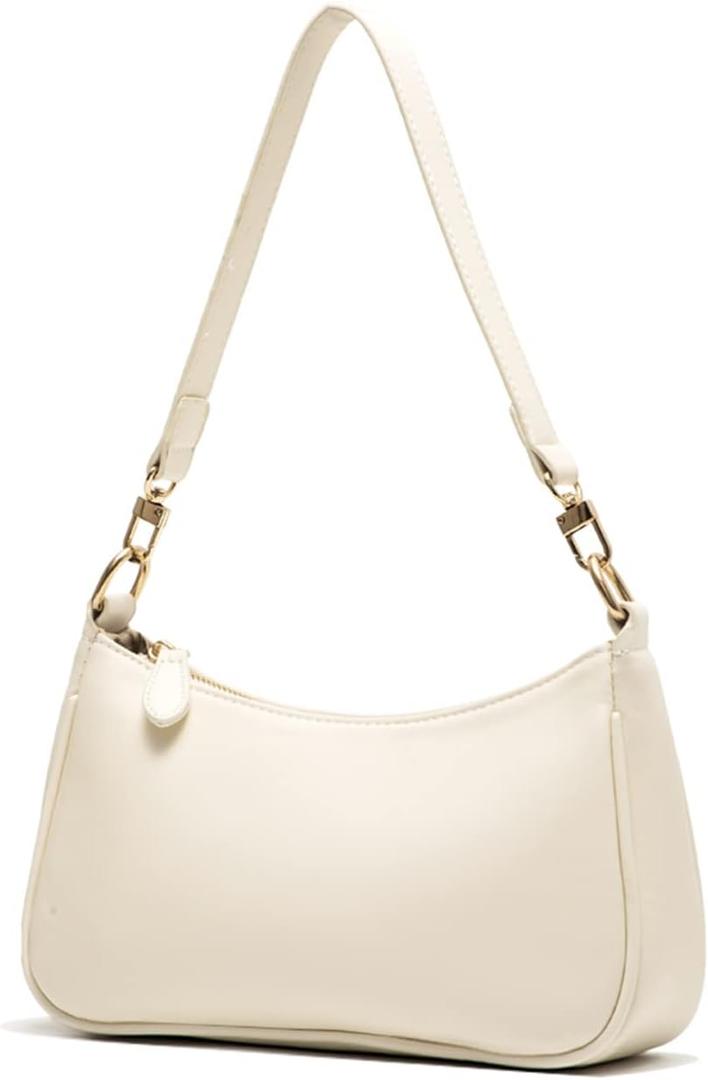 VODIU Clutch Tote Handbags with 2 Removable Straps and Zipper Closure Crossbody Bags Shoulder Purse Handbag for Women (Beige)