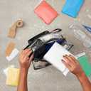 Juvale Disposable Rain Ponchos for Adults, Waterproof Hooded Emergency Ponchos, One Size, Bulk for Travel & Festivals (50-Pack, Clear)