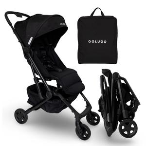 Colugo Compact Stroller+ Lightweight Travel Stroller 16lb, One-Hand Auto-Fold, Multi-Position Recline, for Infants and Toddlers Ages 6 Months to 4 Years, Rain Cover, Backpack and Cup Holder, Black