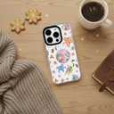 for iPhone 16 Case [Military-Grade Drop Protection/Whimsical Soft TPU Protective/Camera Protection/for Women & Girls]-Glam Disco Floral Collage Art