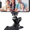 Adjustable Phone Holder Desk Phone Holder Dock Universal Smartphone Stand 360 Rotation Cell Phone Clamp with 1/4 Interface for Smartphones