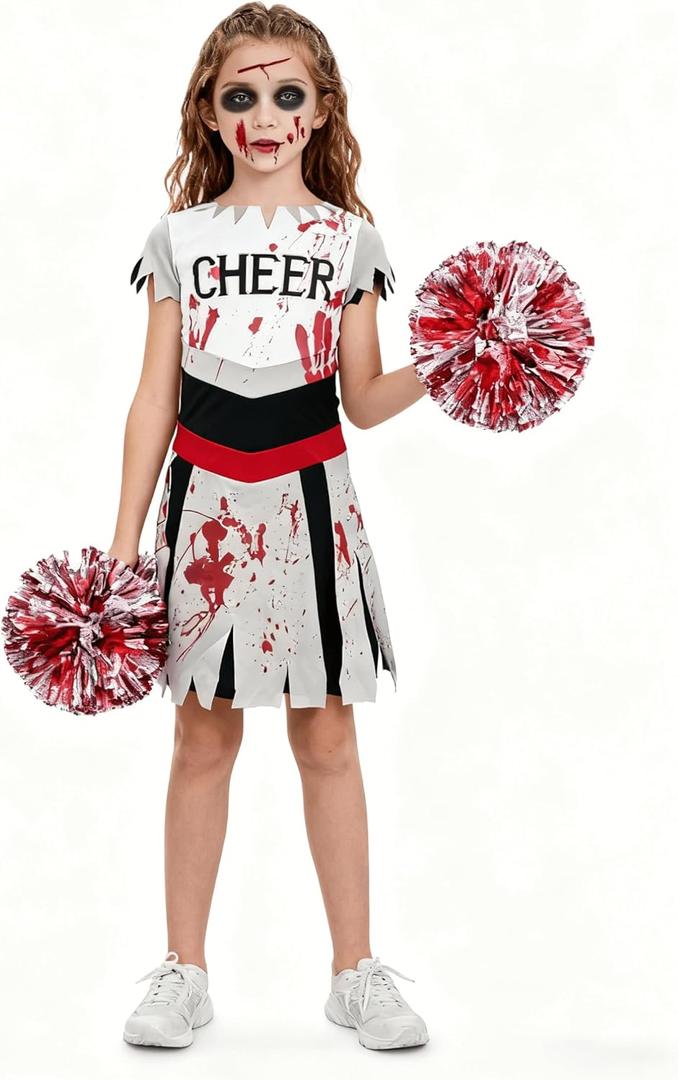 Cheerleaders Costume for Girls, Halloween Costume for Kids, Gifts for Cheerleaders & Dress Parties (Toddler)
