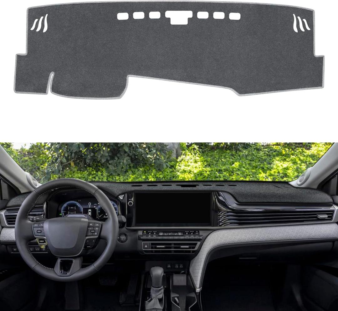 Dash Cover for Camry 2025 2026 Dashboard Cover Mat Sunshade No Glare UV Rays Protector Nonslip Pad Accessories (Gray)