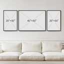 Extra Large Framed Modern Luxury Abstract Wall Art for Living Room, Set of 3 Minimalist Black White Gold Abstract Paintings Artwork for Walls, Big Art Prints Pictures for Hallway Dining Room Office Wall Decor, 30" H x 80" W