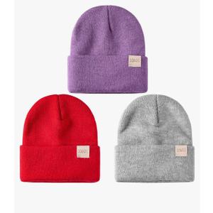 Toddler Beanie Kids Winter Hats Infant Warm Knit Cap Newborn Winter Warm Hat for 0-36 Month Boys Girls,Pack Of 2