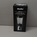 Mueller Smoothie Blender for Smoothies - Personal Blender for Shakes, Frozen Drinks, Baby Food & More, 15oz Travel Cup and Lid, Durable Stainless Steel Blades for Powerful Blending Performance, Black