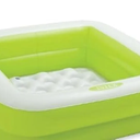 Intex Square Inflatable Kids Pool, 34 x 34 x 10 inches, Blue and White, 15 Gallon