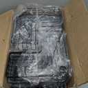 Corner Shower Caddy Tension Pole - 4 Tier Stainless Steel Rustproof Shower Corner Caddy for Bathtub Bathroom Shower Organizer Shelves Adjustable Pole 25-114.2 Inch Black