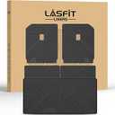LASFIT Trunk Mat & Backrest Mats for Rivian R1S 2025 2024 2023 2022, All Weather TPE Custom Fit Cargo Liner for R1S Cargo Mat, Black, Easy to Clean