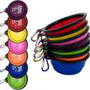 Collapsible Dog Bowl, 6 Pack, Portable, Safe, Reusable, Suitable for Indoor and Outdoor Use
