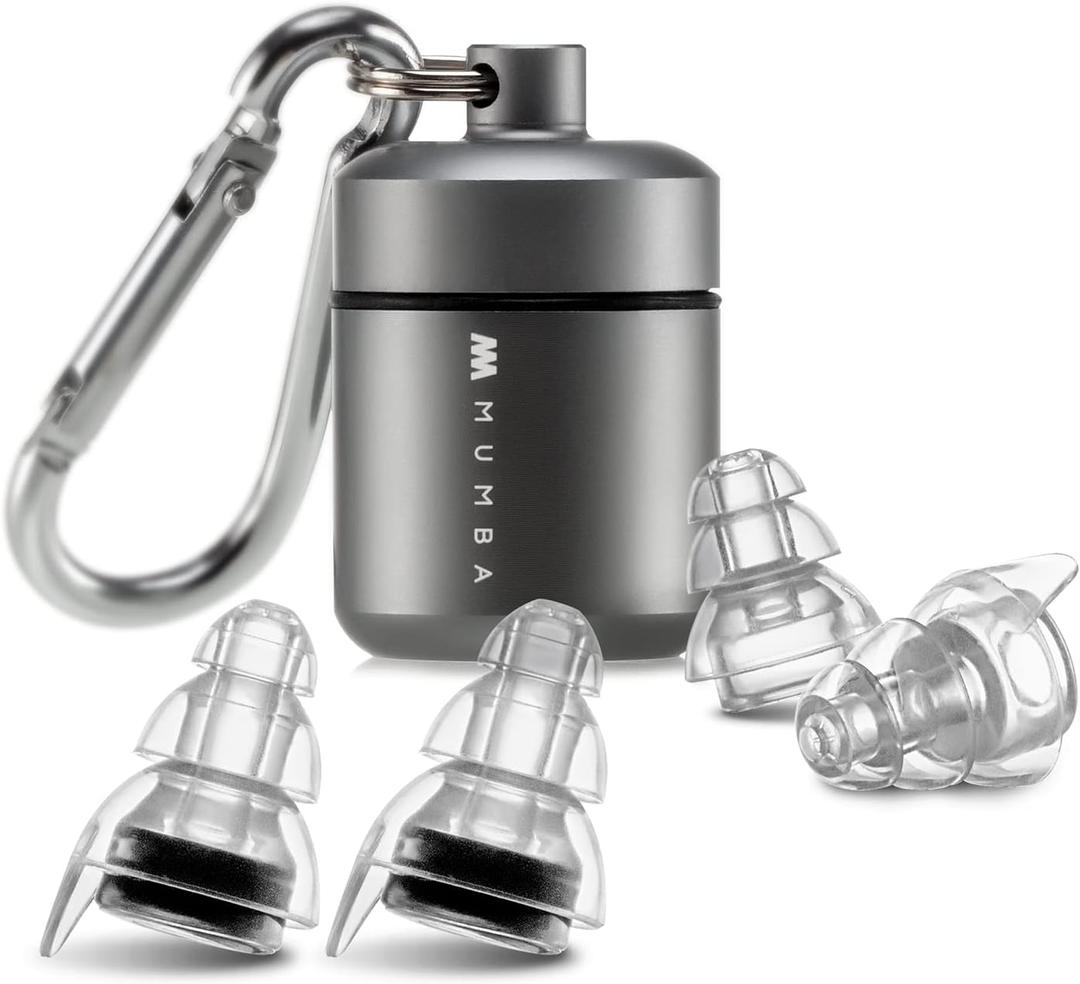 High Fidelity Concert Earplugs, Reusable Musicians Ear Plugs, 24dB Advanced Filter Technology Ear Protection (Black)