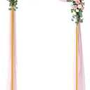 Gold Wedding Arch Backdrop Stand, 6.6 * 3.3FT Square Backdrop Stand Balloon Flower Metal Frame for Ceremony, Anniversary, Party, Birthday,Baby Shower Photo Booth Decoration