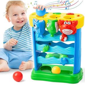 V-Opitos Musical Toy for 1, 2 Years Old Boys & Girls, Feeding Interactive Toys with Ball, Montessori Education Toys, Perfect Toddler Christmas Birthday Gifts