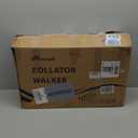 Rollator Walker for Seniors, Lightweight Foldable All Terrain Rolling Walker with seat, Aluminum Walkers with 8 inch Rubber Wheels, Handles and Backrest for Seniors and Adult (Blue)