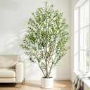 7ft Olive Trees Artificial Indoor, Tall Faux Olive Tree with Realistic Leaves and Lifelike Olives Fruits, Large Fake Silk Plant for Living Room Office Bedroom Balcony Home Decor