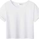 Arshiner Girls Crop Tops Short Sleeve Tie Dye Summer T Shirt Crewneck Rolled Cuffs Fashion Shirts Tee (7-8 Years)