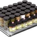 Pull-Out Cabinet Spice Rack Organizer - Slim Slide-Out Storage for Spices, Bottles & Jars, Premium Heavy-Duty Steel, Easy Install for Narrow Kitchen Cabinets - 14 W x 10 D x 2 H, Chrome