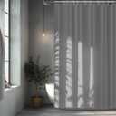 72 x 78 inch Extra Long Waterproof Fabric Shower Curtain Liner, Light Grey Washable Cloth Shower Liner with 3 Large Magnets, Neutral Minimalist Lighweight Shower Curtain Long