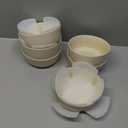 AmorArc Stoneware Cereal Bowls Set of 6, 26oz Soup Bowls Set for Cereal Soup Snacks, Modern Kitchen bowls for Meal, Dishwasher &Microwave Safe, Matte Ivory