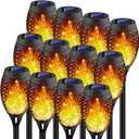 Kurifier 12Pack Flickering Flame Solar Torch Lights for Garden Decor, Waterproof Solar Lights Outdoor Decorative, Garden Outdoor Decorations for Yard Porch Lawn Patio Outside Decor-Luces Solares