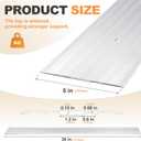 Aluminum Door Threshold - 36" L x 5" W 2PCS Exterior Door Threshold with Pre Drilled Holes and Expansion Screws, Non-slip Fluted Saddle Threshold Flat Profile Threshold, Prevent Dust & Airflow, Silver