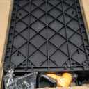 ELAFROS Heavy Duty Utility Cart, 27.5 x 18.25 Inch, 3-Tier Rolling Cart, Industrial Plastic, 330 lbs Capacity, Flat Top Shelves with Swivel Wheels - Multipurpose Work Cart